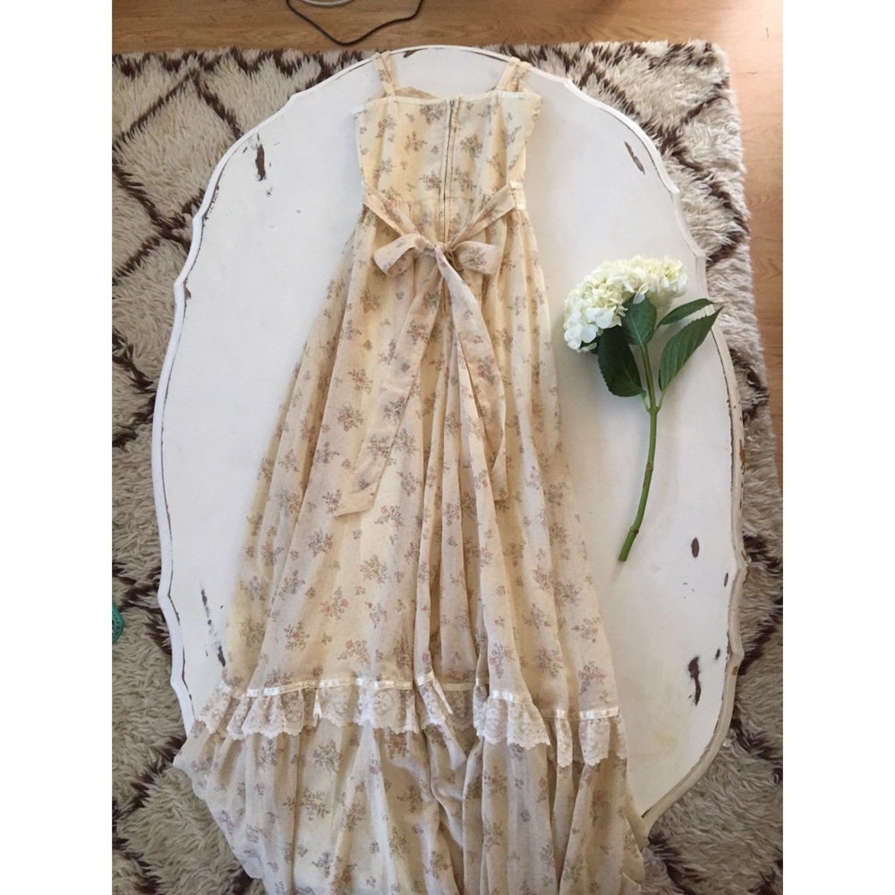 Vintage Gunne Sax floral Wedding Dress/ Maxi Dress - Picture 2 of 5